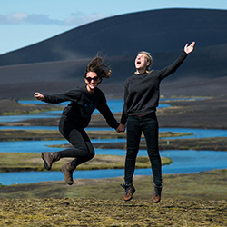 Record travelers in Iceland